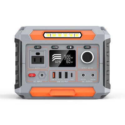 Lithium Battery Portable Camping Power Supply 300W Dc output ABS Plastic Material