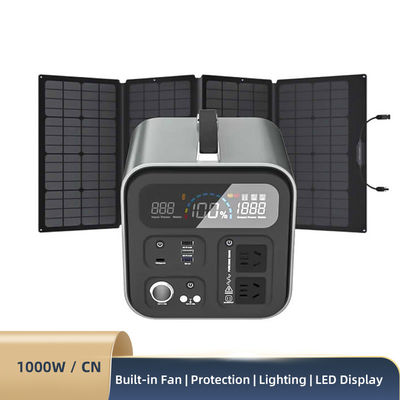 सौर प्रणाली पोर्टेबल लिथियम पावर स्टेशन 1000W पावर टूल्स के लिए